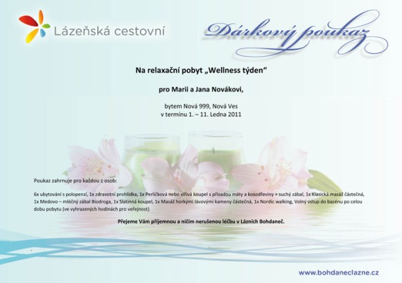 Dárkové poukazy